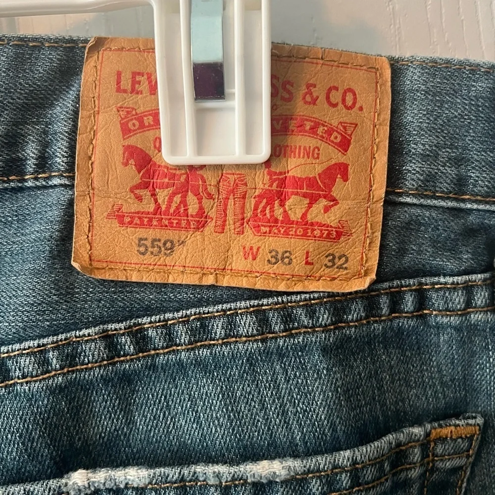 Levi 559 Classic Blue Denim Jeans Men’s Size 36x32